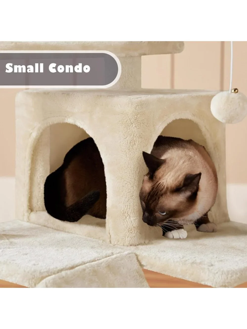 New 54in Cat Tree Tower Condo Furniture Scratch Post for Kittens Pet - Beige